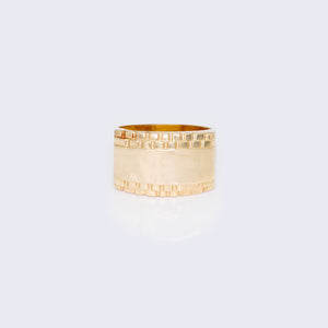 14K Brick Textured Men's Ring 14K Brick Textured Men's Ring