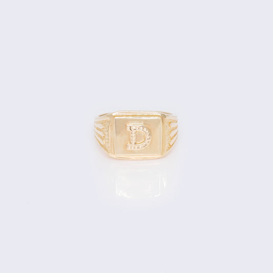 14K Initial D Fashion Ring