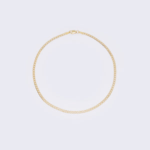 14K Yellow Gold Cuban Link Chain Ankle Bracelet 10 1/4" 2mm Thickness 14K Yellow Gold Cuban Link Chain Ankle Bracelet 10 1/4" 2mm Thickness