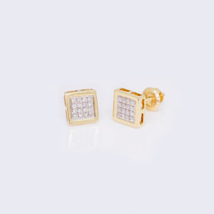 14K 0.1ct Diamond Pave Set Round Stud Earrings 14K 0.1ct Diamond Pave Set Round Stud Earrings