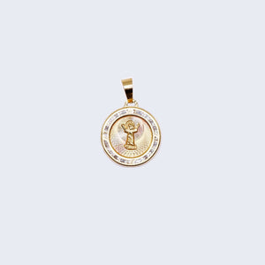 10K Gold Divine Child with Cubic Zirconia Stones Pendant Charm 10K Gold Divine Child with Cubic Zirconia Stones Pendant Charm