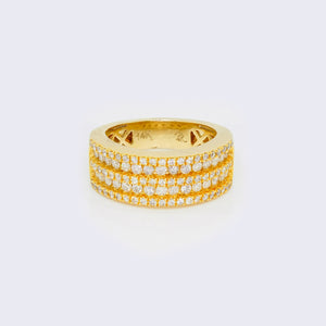 14K 1.82ct Diamond Five Row Band 14K 1.82ct Diamond Five Row Band