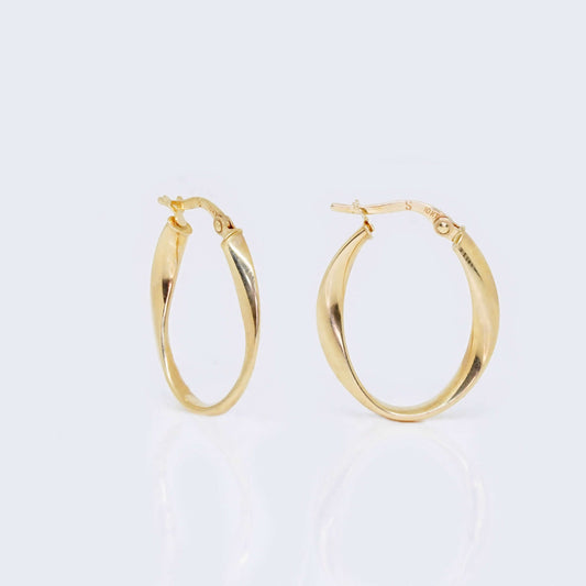 10K Gold Classic Hoop Earrings