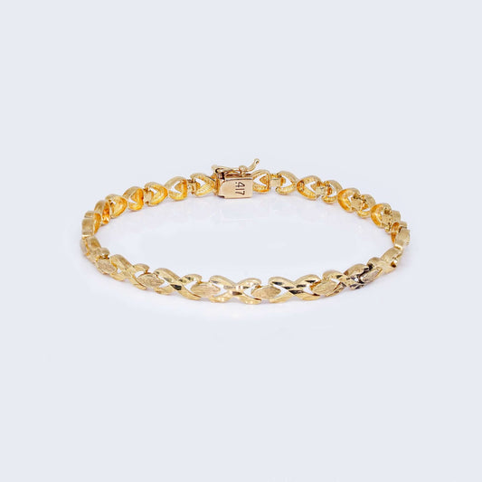10K Gold Fancy XOXO Bracelet