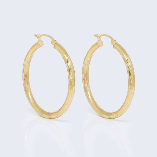 10K Gold Classic Hoop Earrings