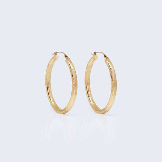 10K Gold Classic Hoop Earrings