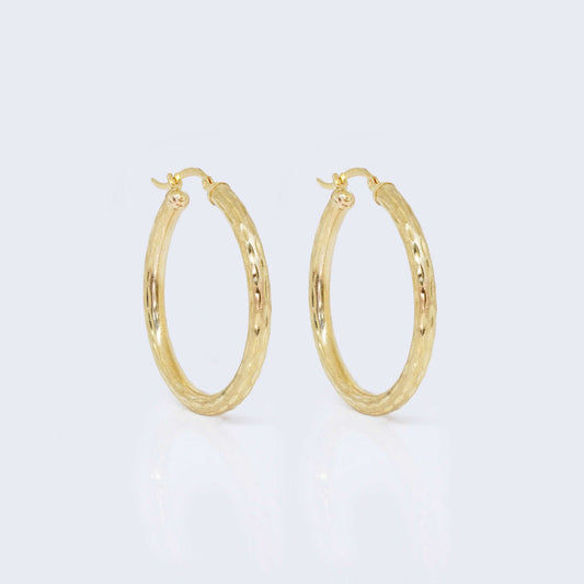 10K Gold Classic Hoop Earrings