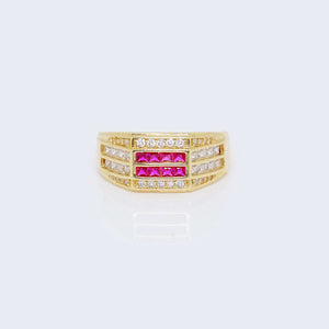 14K RED & WHITE Cubic Zirconia STONES 14K RED & WHITE Cubic Zirconia STONES