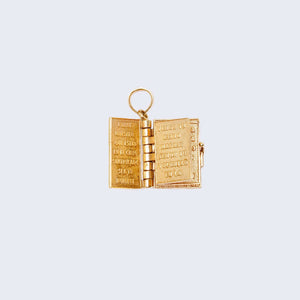 14K Gold Virgen de Guadalupe Bible Book Pendant Charm 14K Gold Virgen de Guadalupe Bible Book Pendant Charm