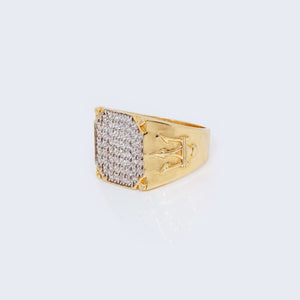 14K CROWN ON THE SIDES WITH Cubic Zirconia ON TOP 14K CROWN ON THE SIDES WITH Cubic Zirconia ON TOP