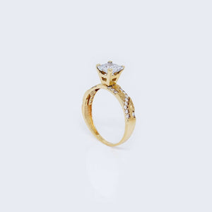 14K Classic Design Cubic Zirconia Engagement Ring 14K Classic Design Cubic Zirconia Engagement Ring