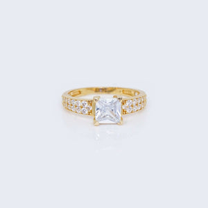 14K Thick Design Cubic Zirconia Engagement Ring 14K Thick Design Cubic Zirconia Engagement Ring