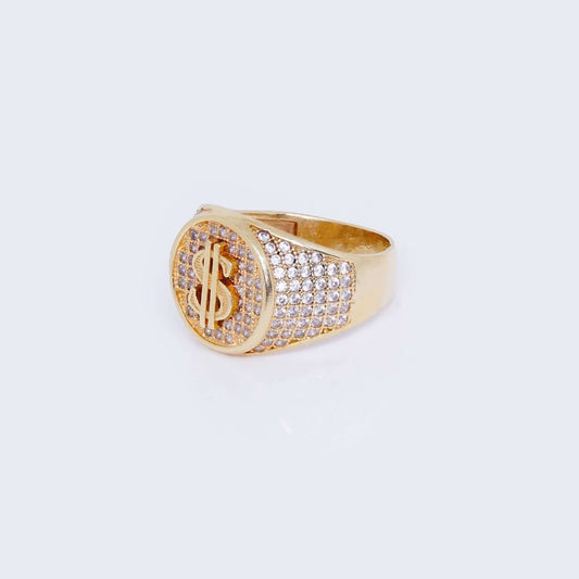 14K WHITE Cubic Zirconia WITH$ SIGN