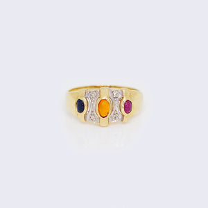 14K Multi Color Cubic Zirconia Band 14K Multi Color Cubic Zirconia Band