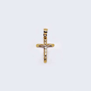 14K Gold Cross with Christ Pendant Charm 14K Gold Cross with Christ Pendant Charm