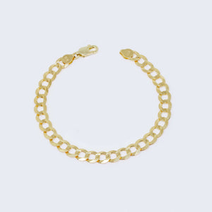 14K Yellow Gold Hollow Pave Cuban Curb Bracelet 14K Yellow Gold Hollow Pave Cuban Curb Bracelet