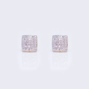 10K 0.17ct Diamond Square Cluster Earrings 10K 0.17ct Diamond Square Cluster Earrings