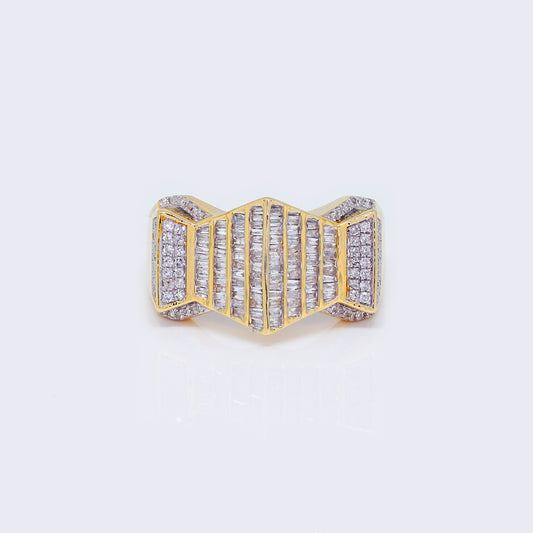14K Bowtie Diamond Cluster Ring