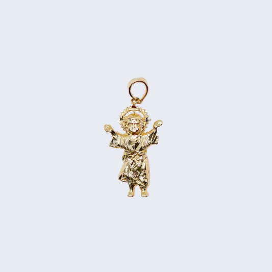 14K Gold Devine Child Divino Niño Pendant Charm