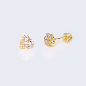 14K Gold Heart Design 0.27 CTW Diamond Earrings 14K Gold Heart Design 0.27 CTW Diamond Earrings
