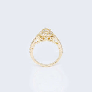 14K Round Design Cubic Zirconia Engagement Ring 14K Round Design Cubic Zirconia Engagement Ring