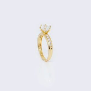 14K Classic Design Cubic Zirconia Engagement Ring 14K Classic Design Cubic Zirconia Engagement Ring