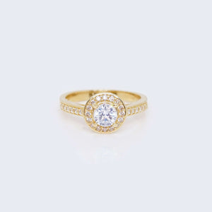 14K Royal and Fancy Design Engagement Ring with Cubic Zirconia 14K Royal and Fancy Design Engagement Ring with Cubic Zirconia