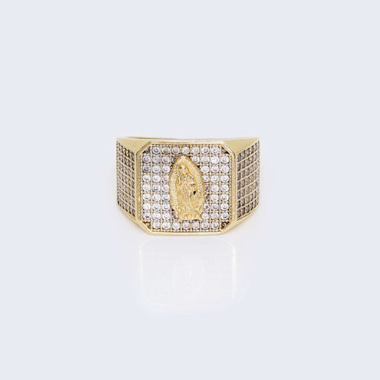 14K VIRGEN MARY WT WHITE Cubic Zirconia