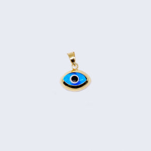 14K Gold Blue Evil Eye Pendant Charm 14K Gold Blue Evil Eye Pendant Charm
