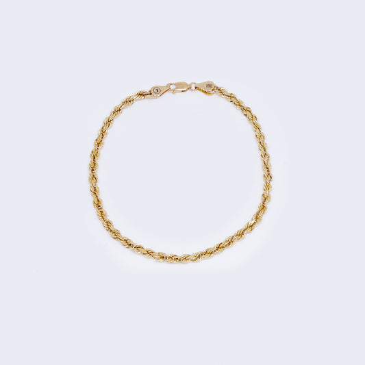 14K Rope Chain Ankle Bracelet