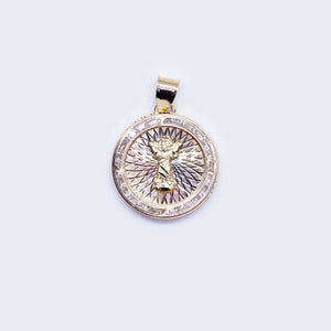 14K Child Jesus Cubic Zirconia Pendant Charm 14K Child Jesus Cubic Zirconia Pendant Charm