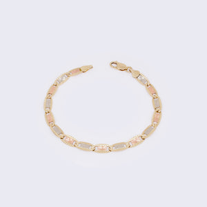 14K Tri-Color Valentino Star Links Bracelet 14K Tri-Color Valentino Star Links Bracelet