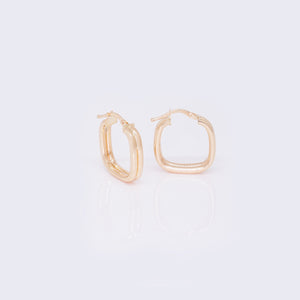 14K Squared Double Hoops 18mm 14K Squared Double Hoops 18mm
