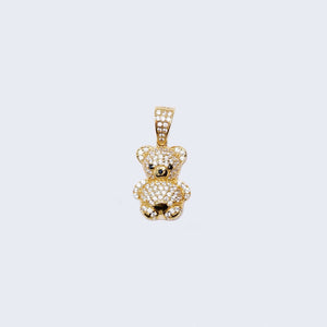 14K Gold Teddy Bear with Cubic Zirconia Pendant Charm 14K Gold Teddy Bear with Cubic Zirconia Pendant Charm