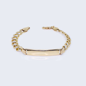 14K Gold Cuban Curb Name Plate Bracelet 8'' 8 mm 14K Gold Cuban Curb Name Plate Bracelet 8'' 8 mm