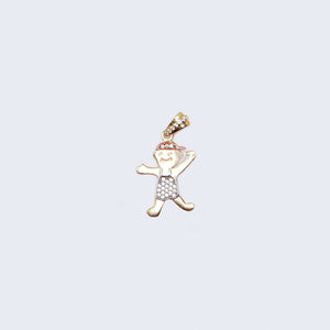 14K Gold Boy with red cap Pendant Charm 14K Gold Boy with red cap Pendant Charm