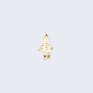 14K Gold Little boy without face Pendant Charm 14K Gold Little boy without face Pendant Charm
