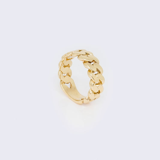 14K Cuban Link Ring