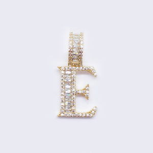 14K Cubic Zirconia "E" Initial Gold Charm 14K Cubic Zirconia "E" Initial Gold Charm