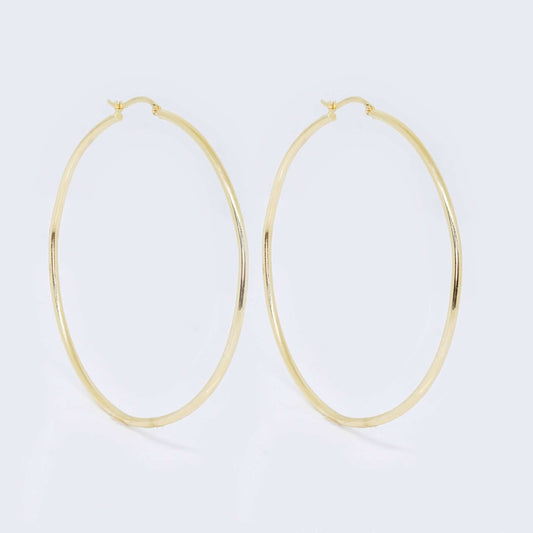 14K Gold Classic Hoop Earrings