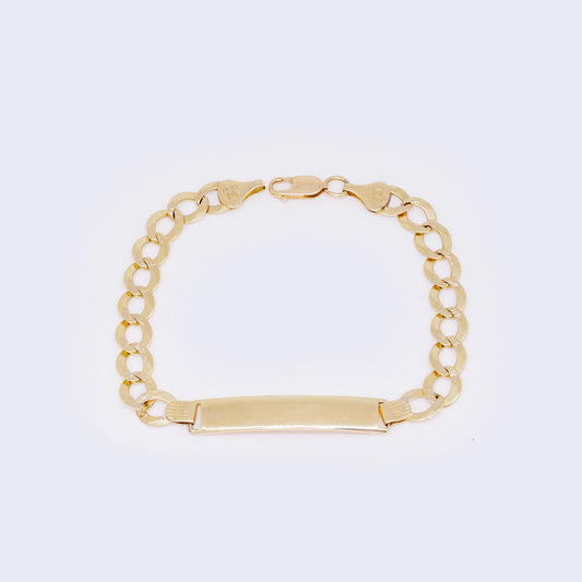 14K Solid Curb ID Chain 8 3/4"