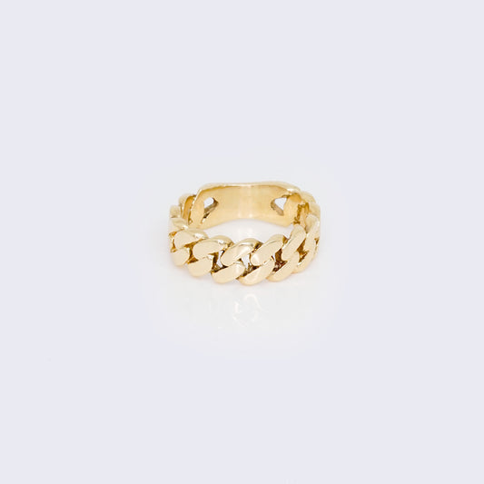 14K Cuban Link Ring