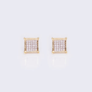 14K Square Diamond Cluster Stud Earrings 0.11ct 14K Square Diamond Cluster Stud Earrings 0.11ct