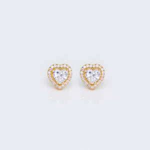 14K Romantic Cubic Zirconia Heart Charms 14K Romantic Cubic Zirconia Heart Charms