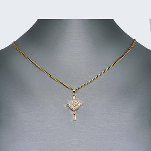 14K Gold Cross with Christ Necklace Set 14K Gold Cross with Christ Necklace Set