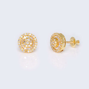 14K Gold Round Design 0.50 CTW Diamond Earrings 14K Gold Round Design 0.50 CTW Diamond Earrings