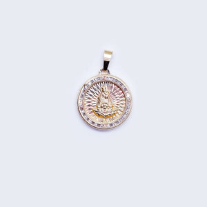 14K Saint Barbara Cubic Zirconia Pendant Charm 14K Saint Barbara Cubic Zirconia Pendant Charm