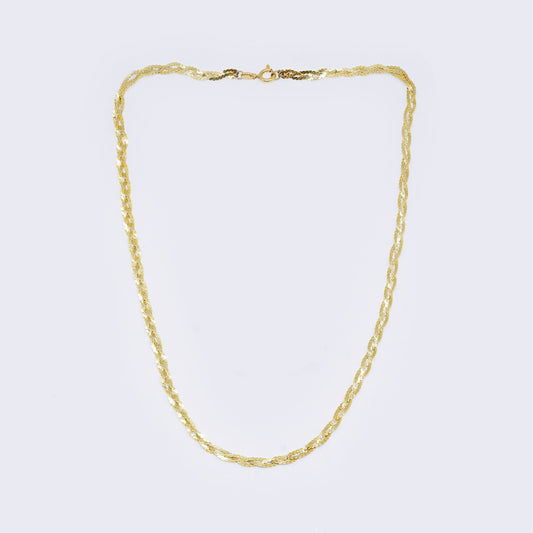 14K Diamond Cut Bar Chain Chocker