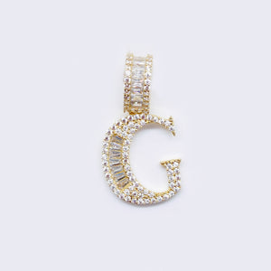 14K Cubic Zirconia "G" Initial Gold Charm 14K Cubic Zirconia "G" Initial Gold Charm