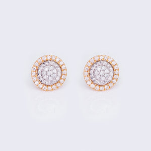 14K Round 2-tones 0.22ct Diamond Stud Earrings 14K Round 2-tones 0.22ct Diamond Stud Earrings